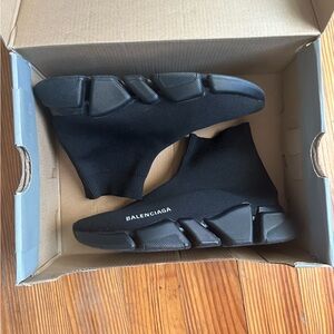 Balenciaga Black Knit Sneakers